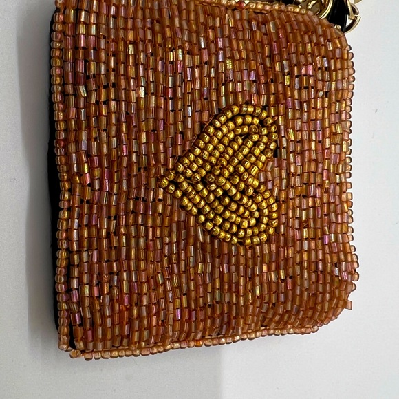 Beauty bags bundle, NWOT Make up bags,golden, red, blue, yellow, pink striped - Picture 6 of 9